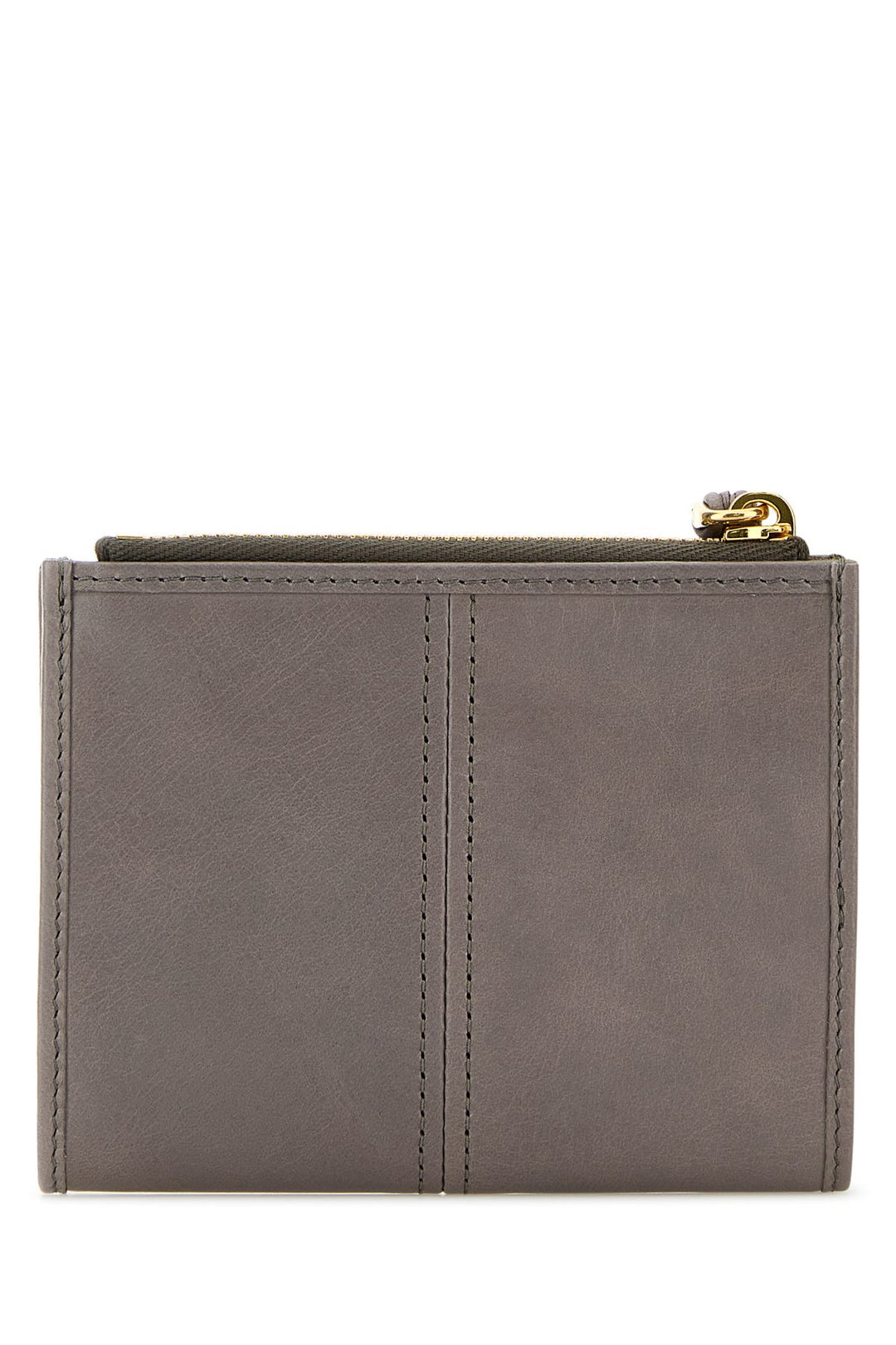 Dove grey leather wallet