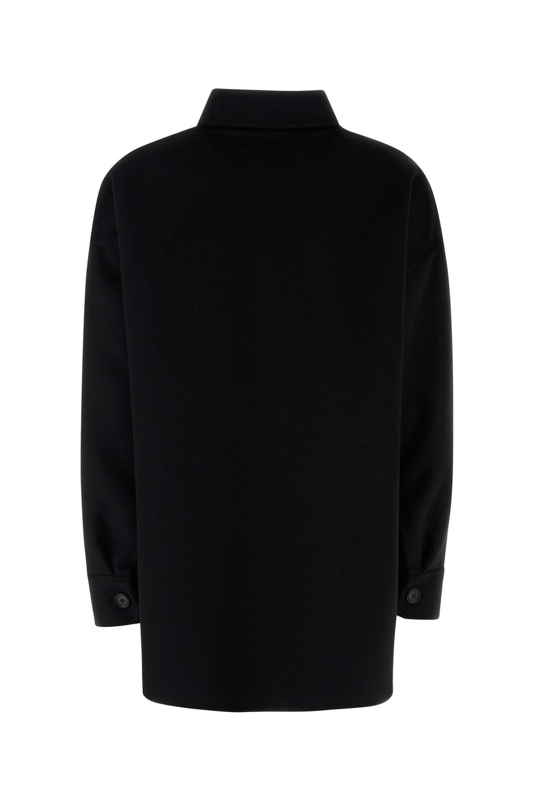 Black wool blend coat