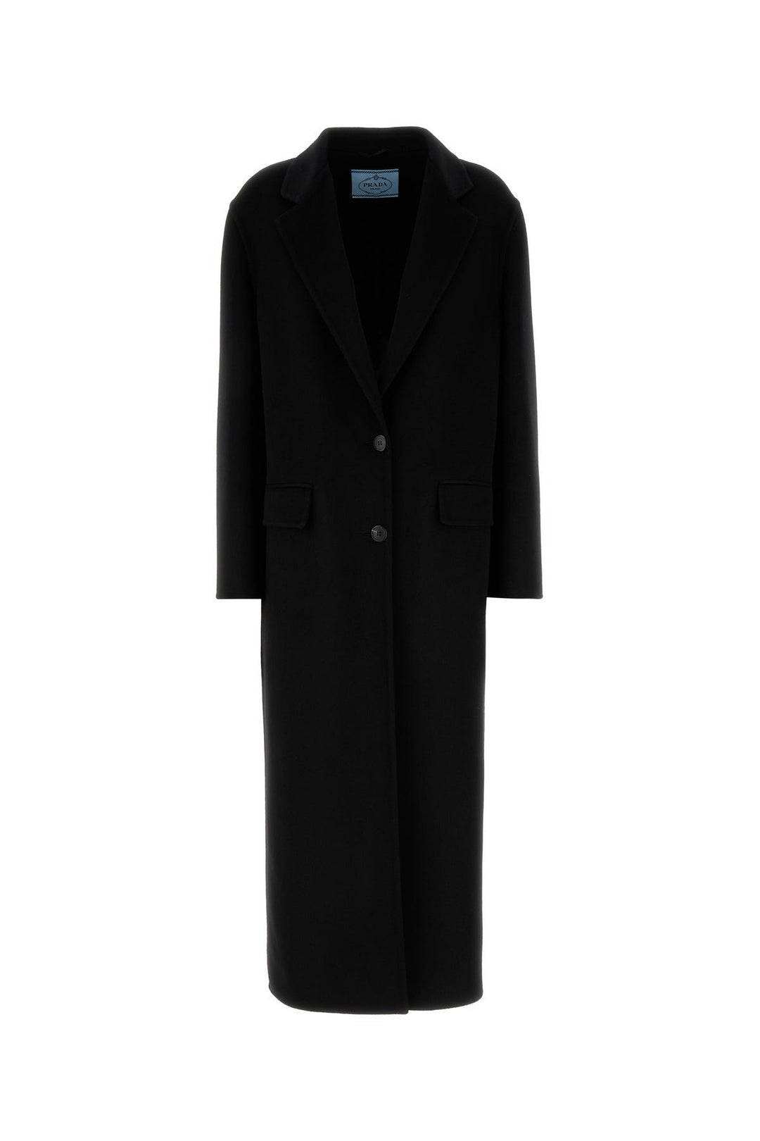 Black wool blend coat