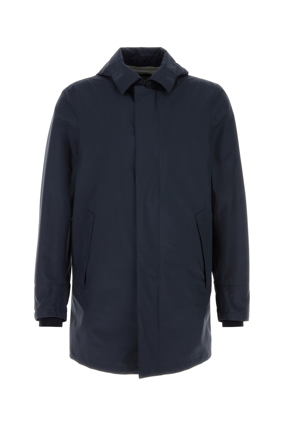 Navy blue polyester jacket