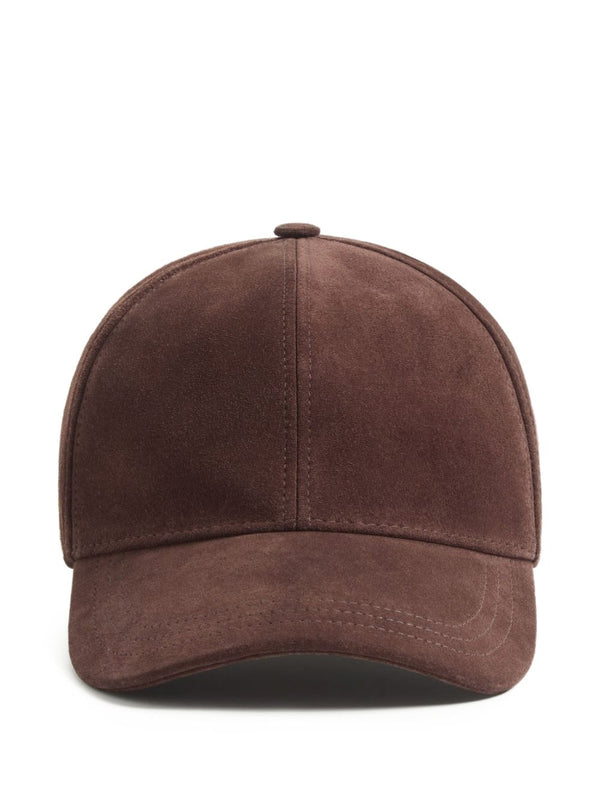 Suede Leather Baseball Cap