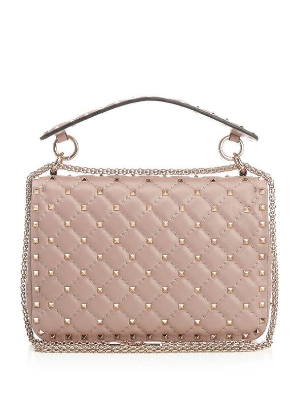 Rockstud Spike Medium Leather Shoulder Bag