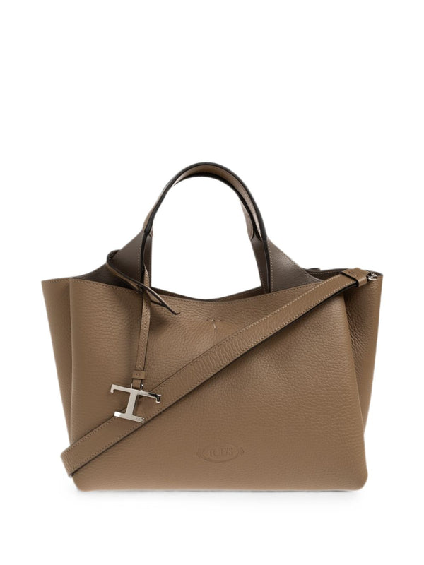 T Timeless Mini Leather Tote Bag