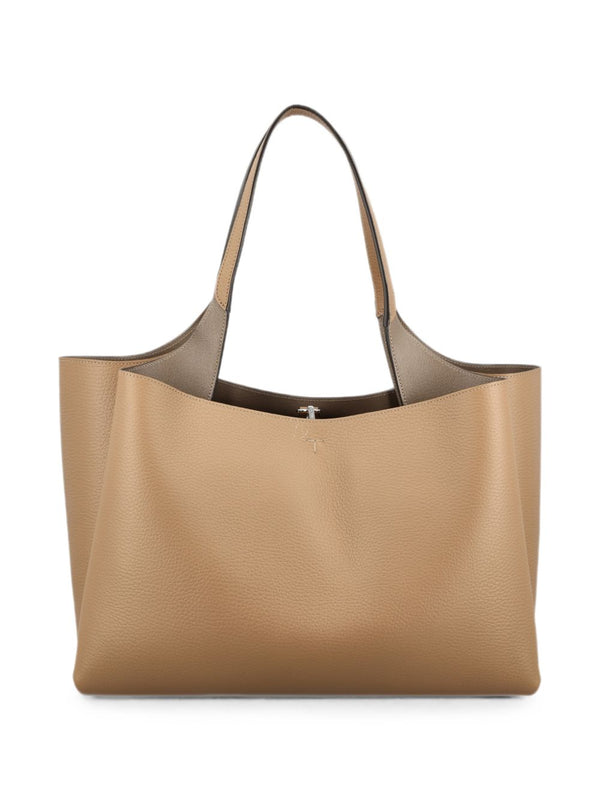 T Timeless Medium Leather Tote