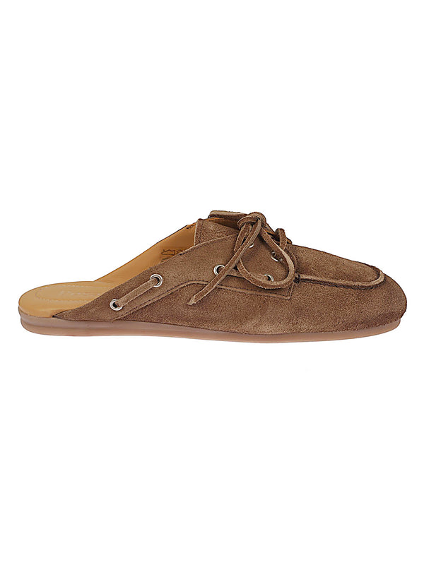 Boat Loafer Leather Mules