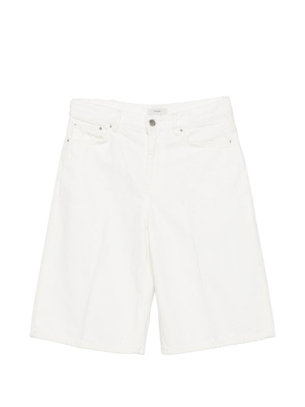 Denim Cotton Bermuda Shorts