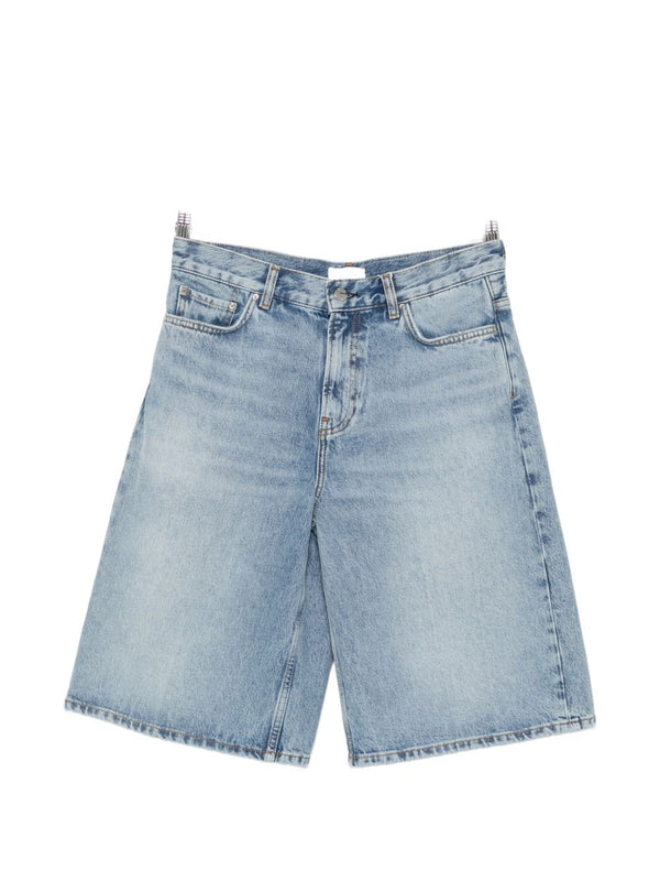 Denim Cotton Bermuda Shorts