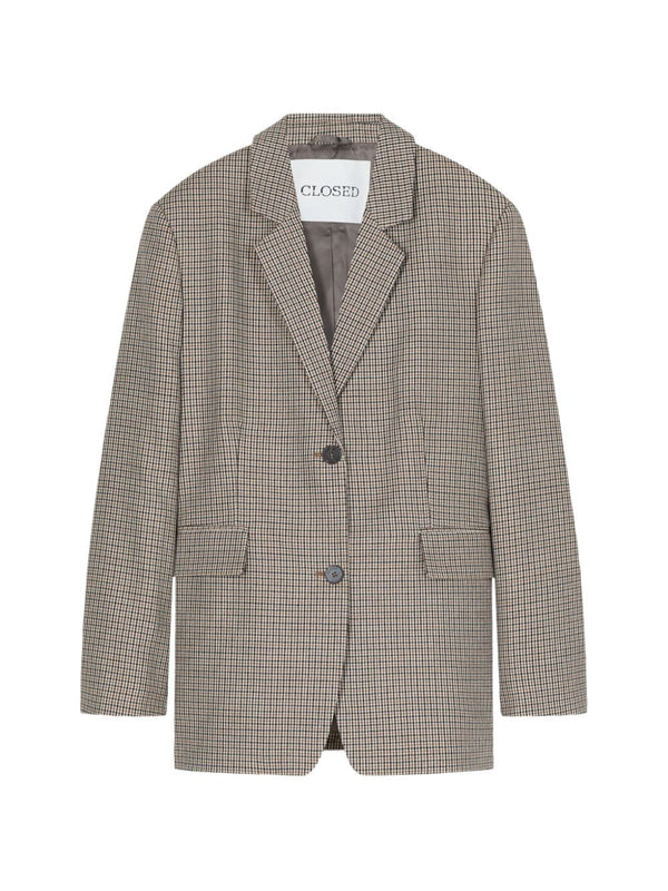 Wool Single-Breasted Blazer Jacket