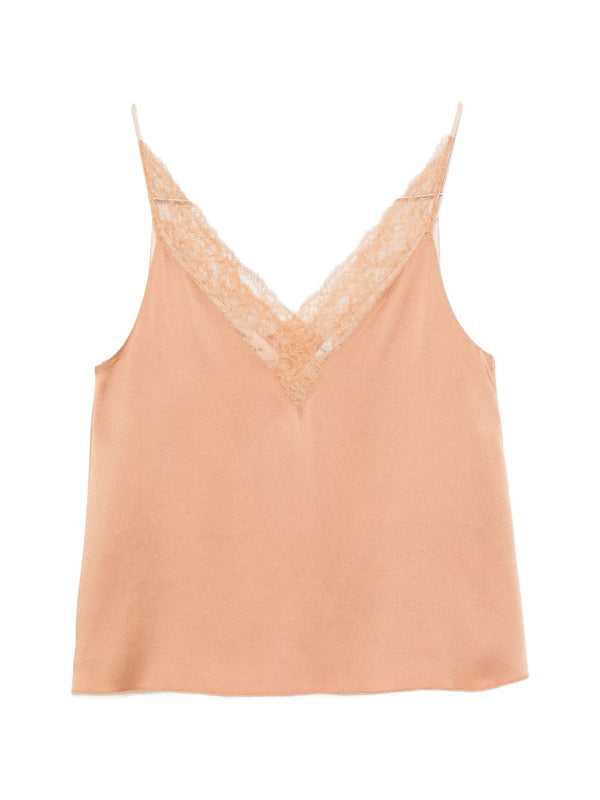 Lace Detail V-Necked Top