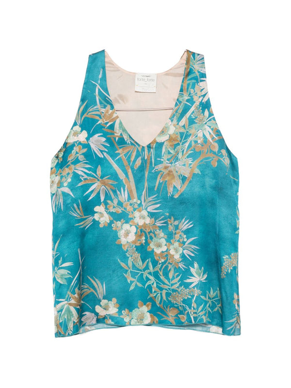 Printed Satin Top