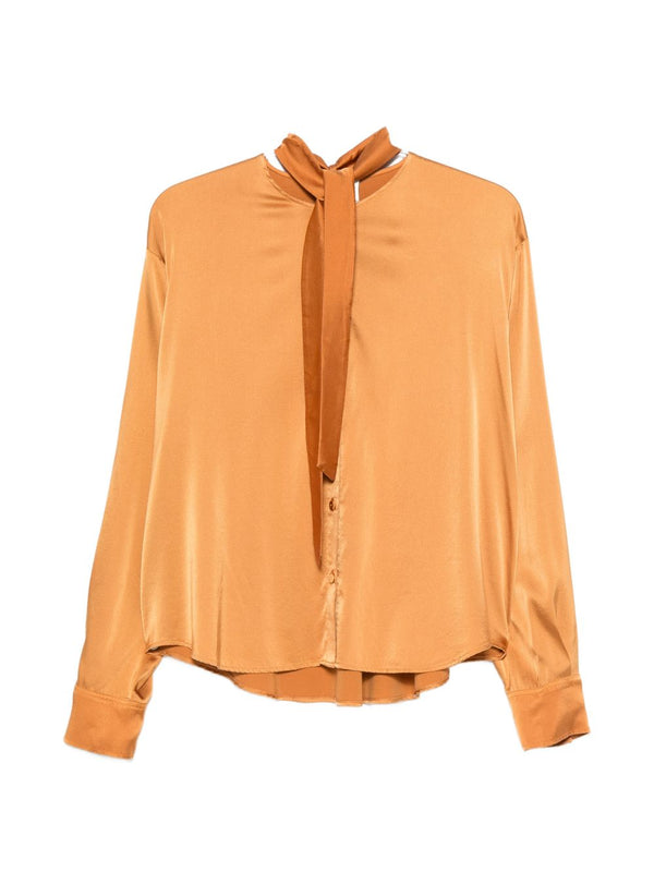 Silk Bow-Tie Shirt