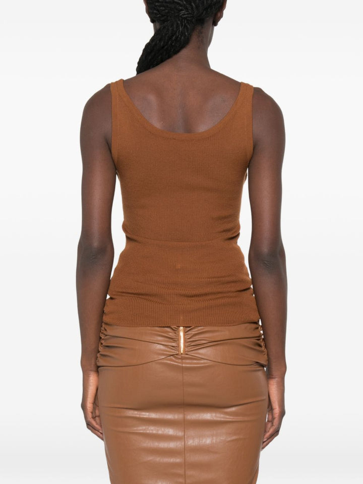 Elisabetta Franchi Top - BROWN | d0240aabd0d0ad6307aead10dce007d5ab19d8ea