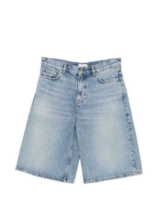 Denim Cotton Bermuda Shorts