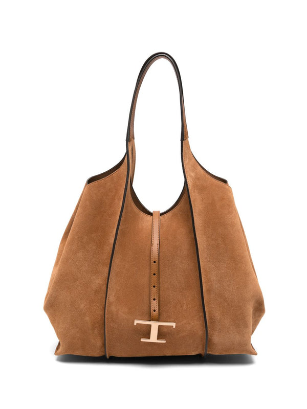 T Timeless Medium Leather Tote Bag
