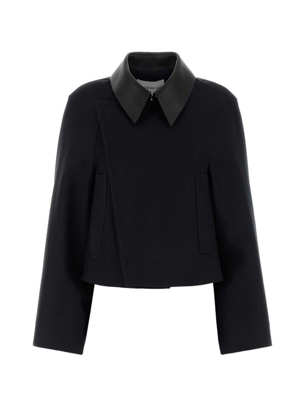 Cotton And Wool Blend A-Line Jacket