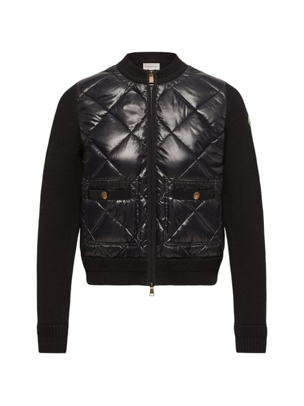 Wool And Nylon Padded Cardigan