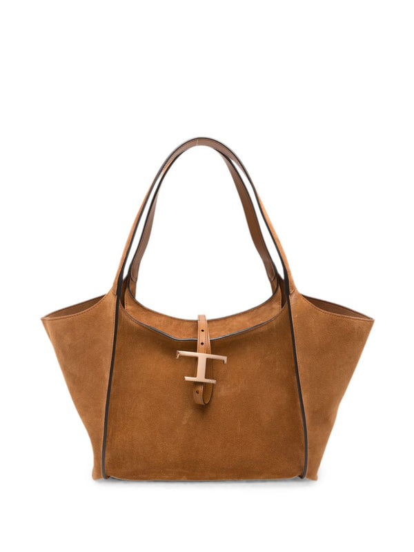 T-Timeless Small Leather Tote Bag