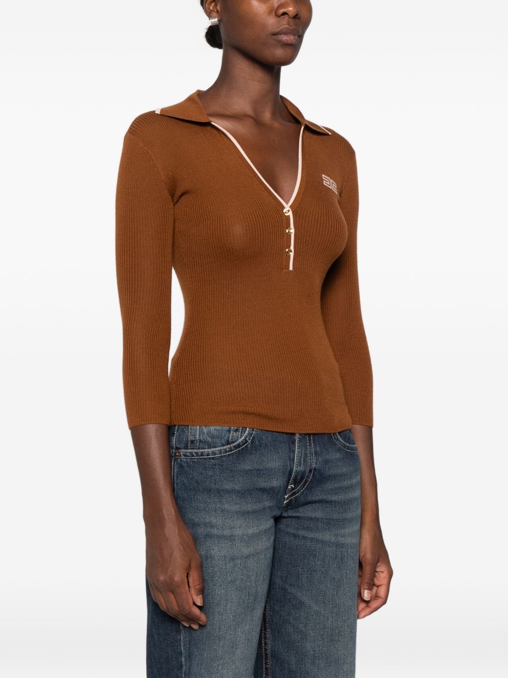 Elisabetta Franchi T-shirts and Polos - BROWN | 606569159b076551c2a3775a0be2dd2518d941a9