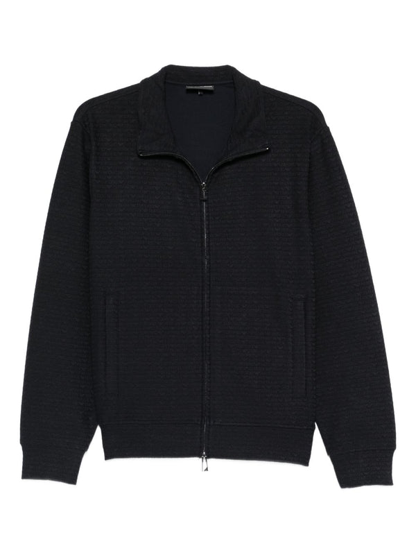 Cotton Blend Zipped Sweatshirt
