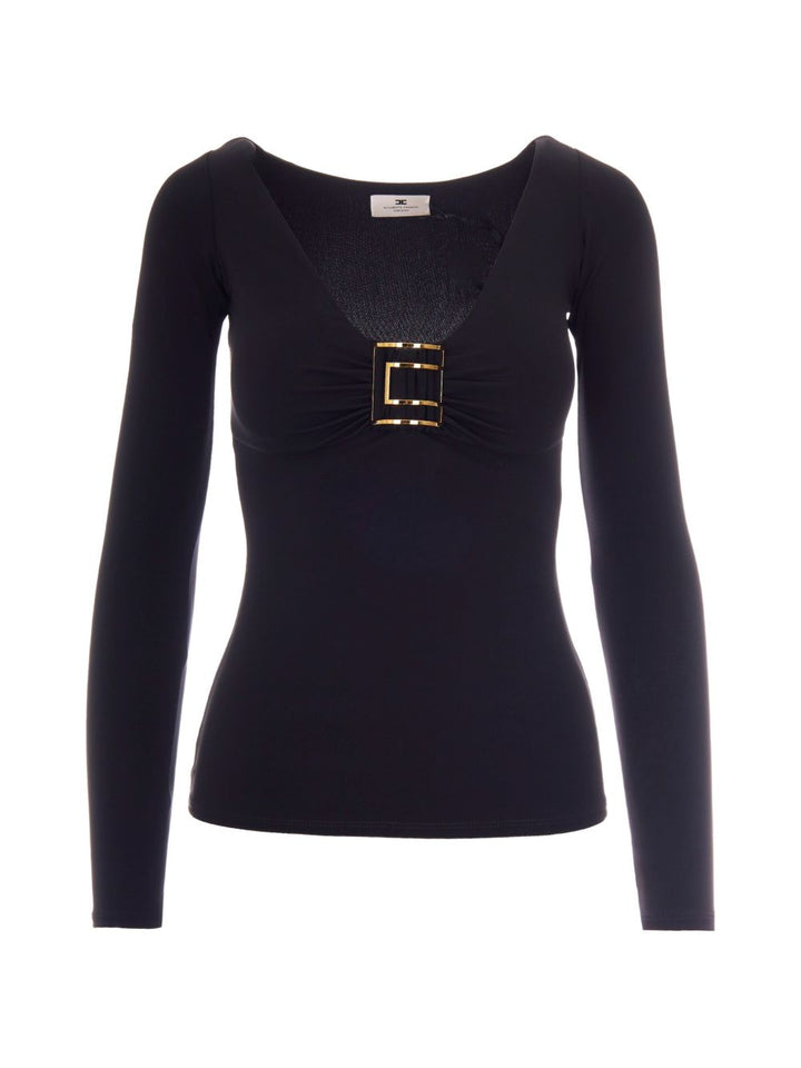 Elisabetta Franchi Sweaters - BLACK | ed14fafe3408ab24abb667de4727ef0e7976feef