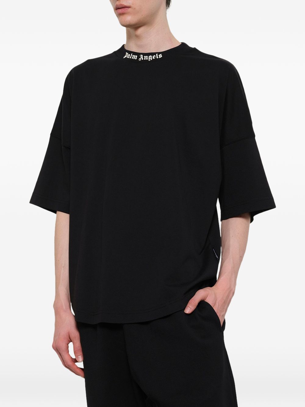 Palm Angels T-shirts and Polos - BLACK | eac592e489e4489eaad8b0f18d1e18a14c45c13e