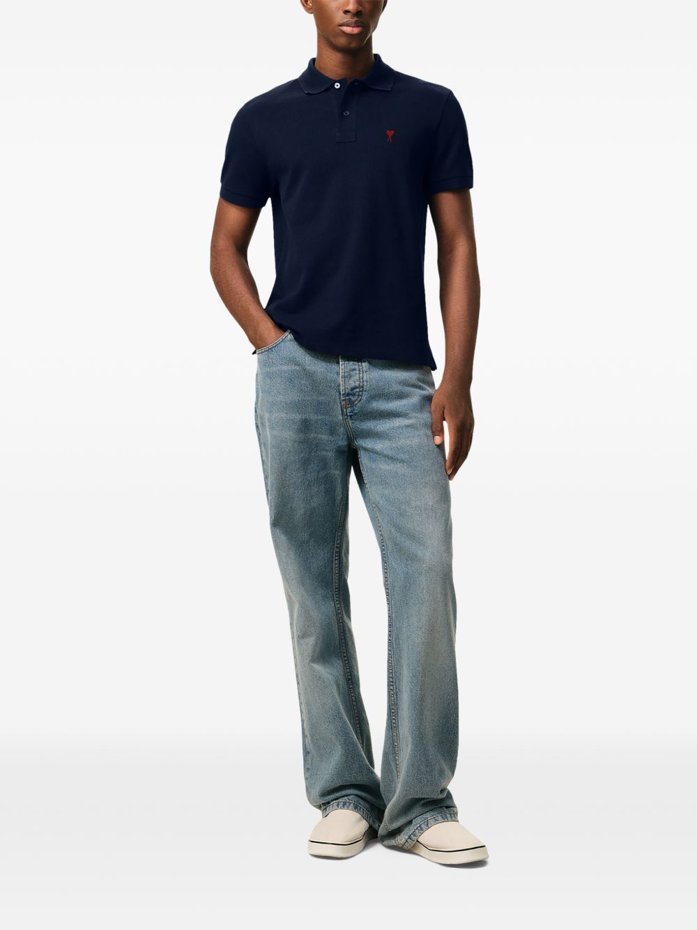 Ami Paris T-shirts and Polos - BLUE | cdcf8f0f789ece191ff56a255697299237c2f8b0