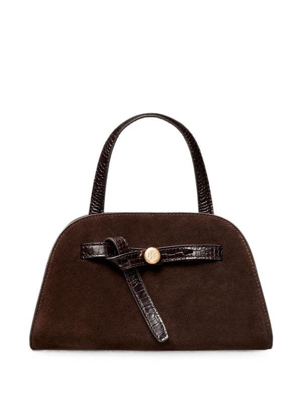 Romy Small Suede Leather Boston Bag