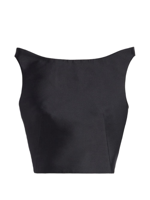 Silk And Wool Cropped Top