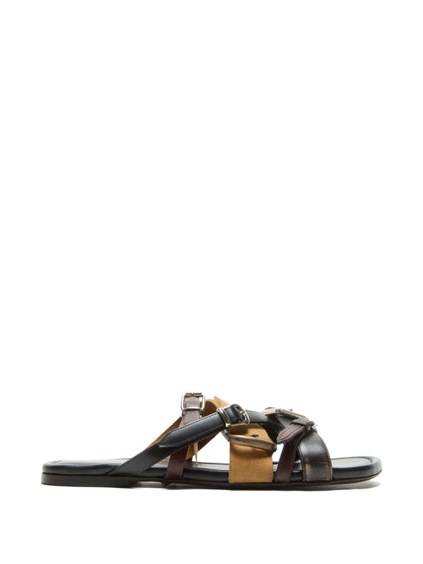 Leather Flat Sandals
