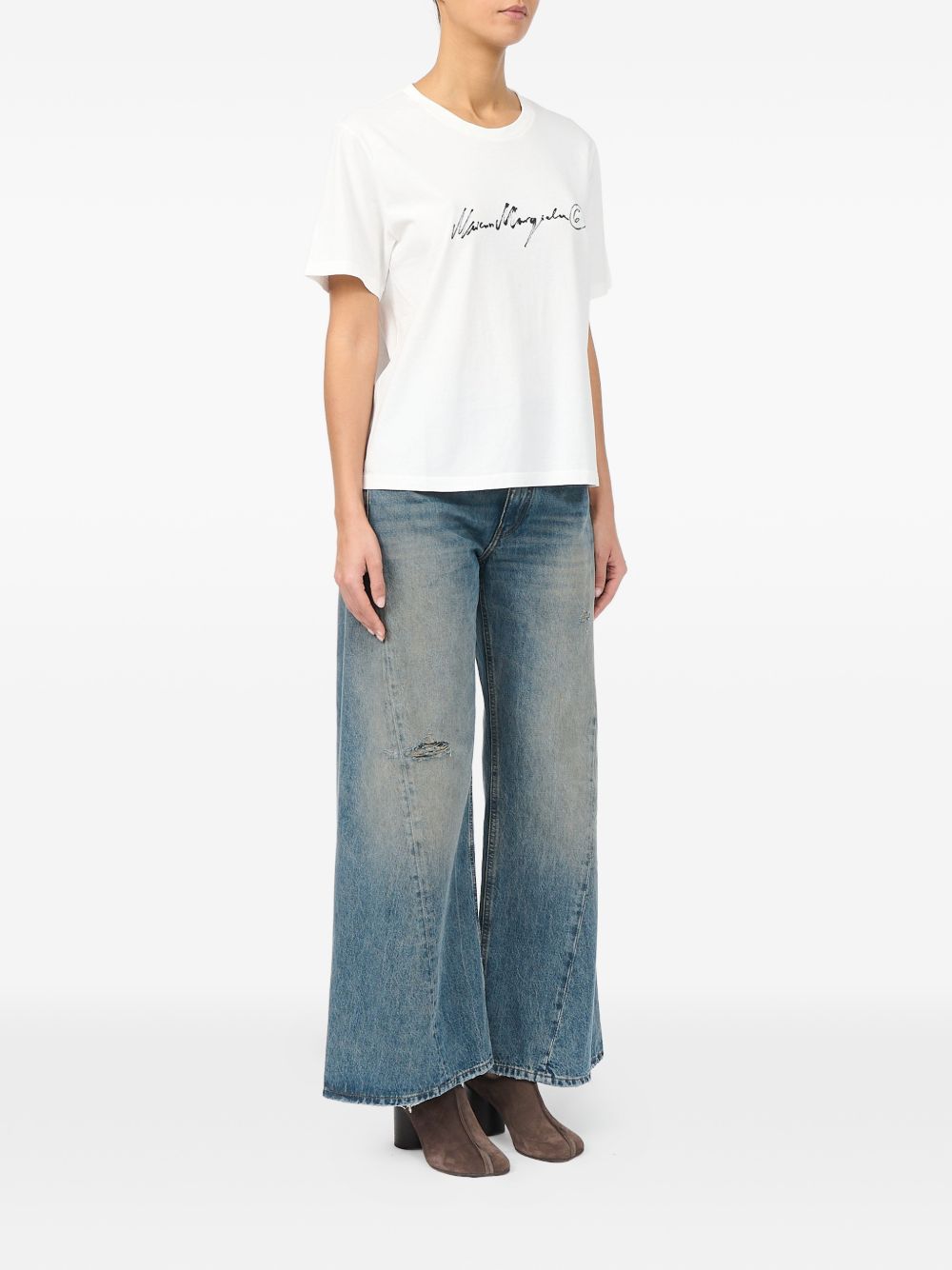 Mm6 Maison Margiela T-shirts and Polos - WHITE | a104b2205b853219319251d21a73bd4e8cffd71b