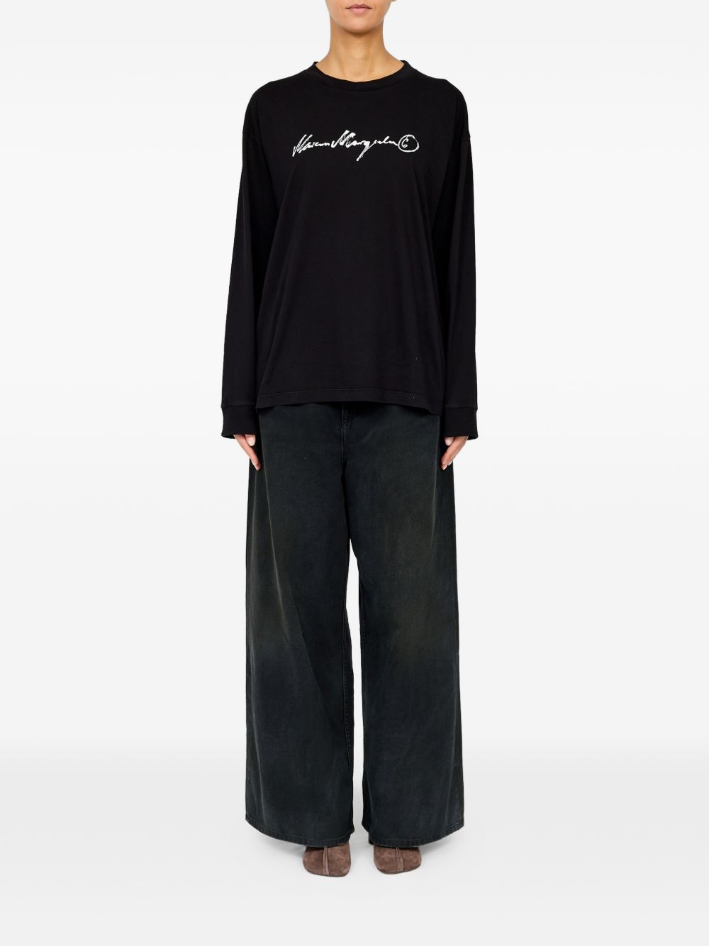 Mm6 Maison Margiela T-shirts and Polos - BLACK | 8ae2ecb30768471bbfbad43e23bb960464a8ecec