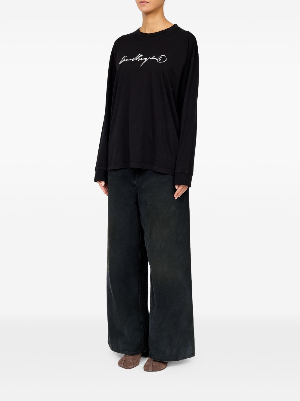 Mm6 Maison Margiela T-shirts and Polos - BLACK | 2f44458473f692603b927a44c308796d71fc49fd