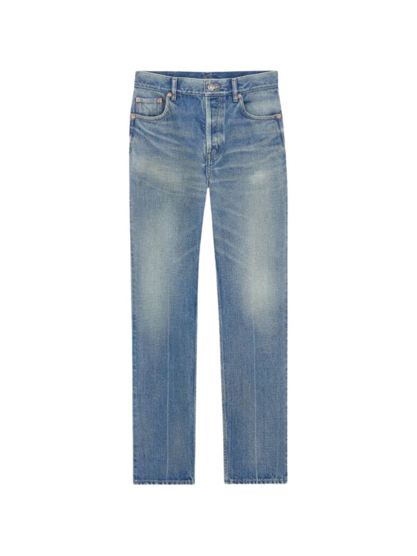 Straight Leg Denim Jeans