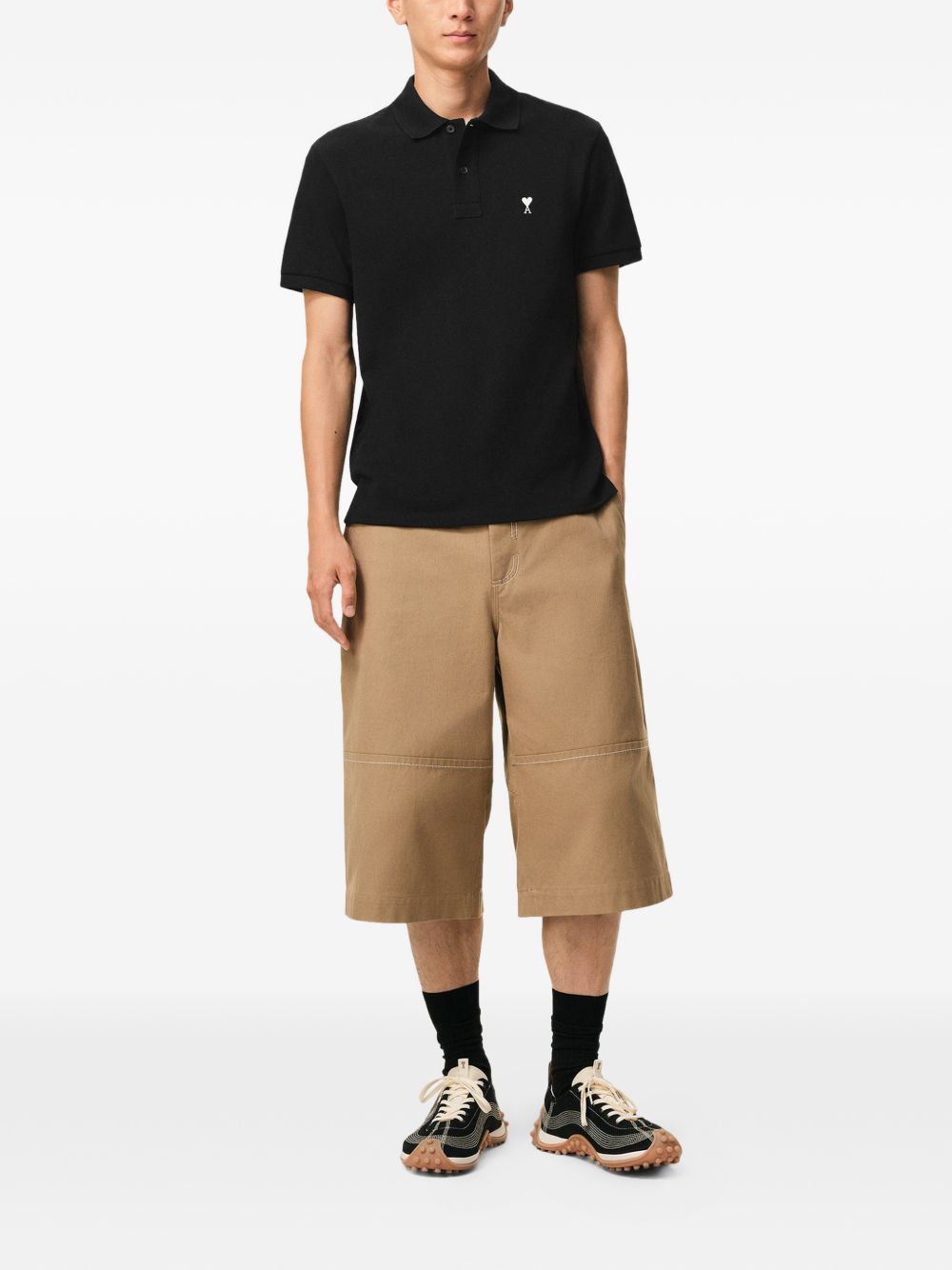 Ami Paris T-shirts and Polos - BLACK | f345be5ba6f17720fe9da26b3595c581573fba28