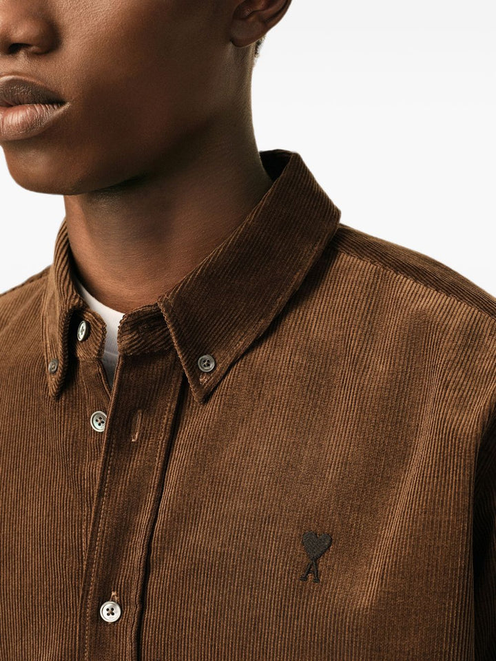 Ami Paris Shirts - BROWN | 2027a343288b2b29599c4ebc351955362d910121