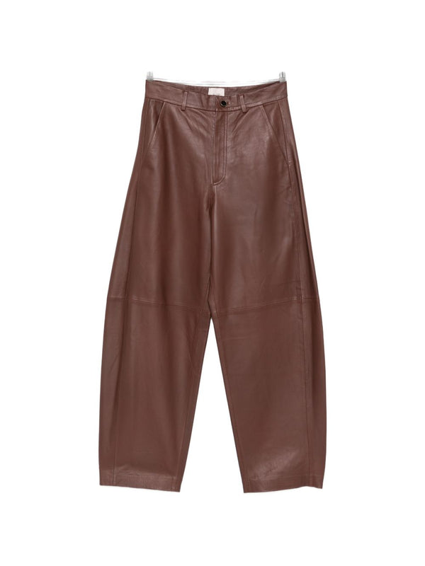 Leather Barrel Trousers