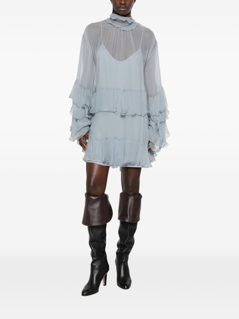 Chloè Dresses - GREY | f4d1eb1e48e07efd5836fb85c14137aaaff04bbe