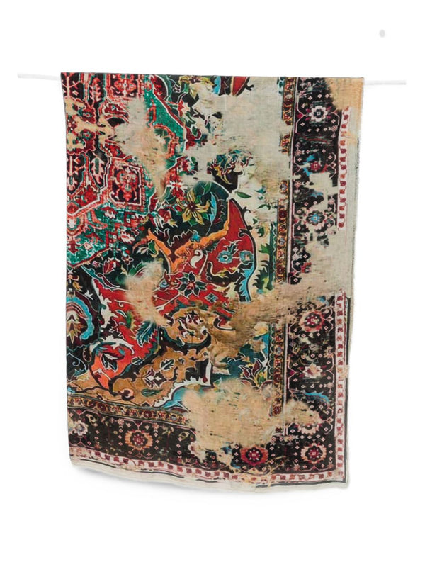 Beige Carpet Print Stole