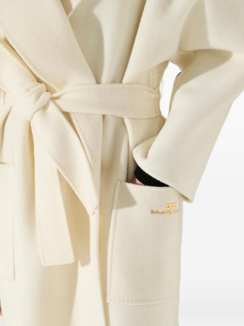 Elisabetta Franchi Coats - WHITE | 07b384fa6d349654bd13f32df311817a2c9158cb