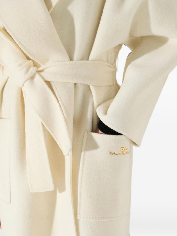 Elisabetta Franchi Coats - WHITE | 07b384fa6d349654bd13f32df311817a2c9158cb