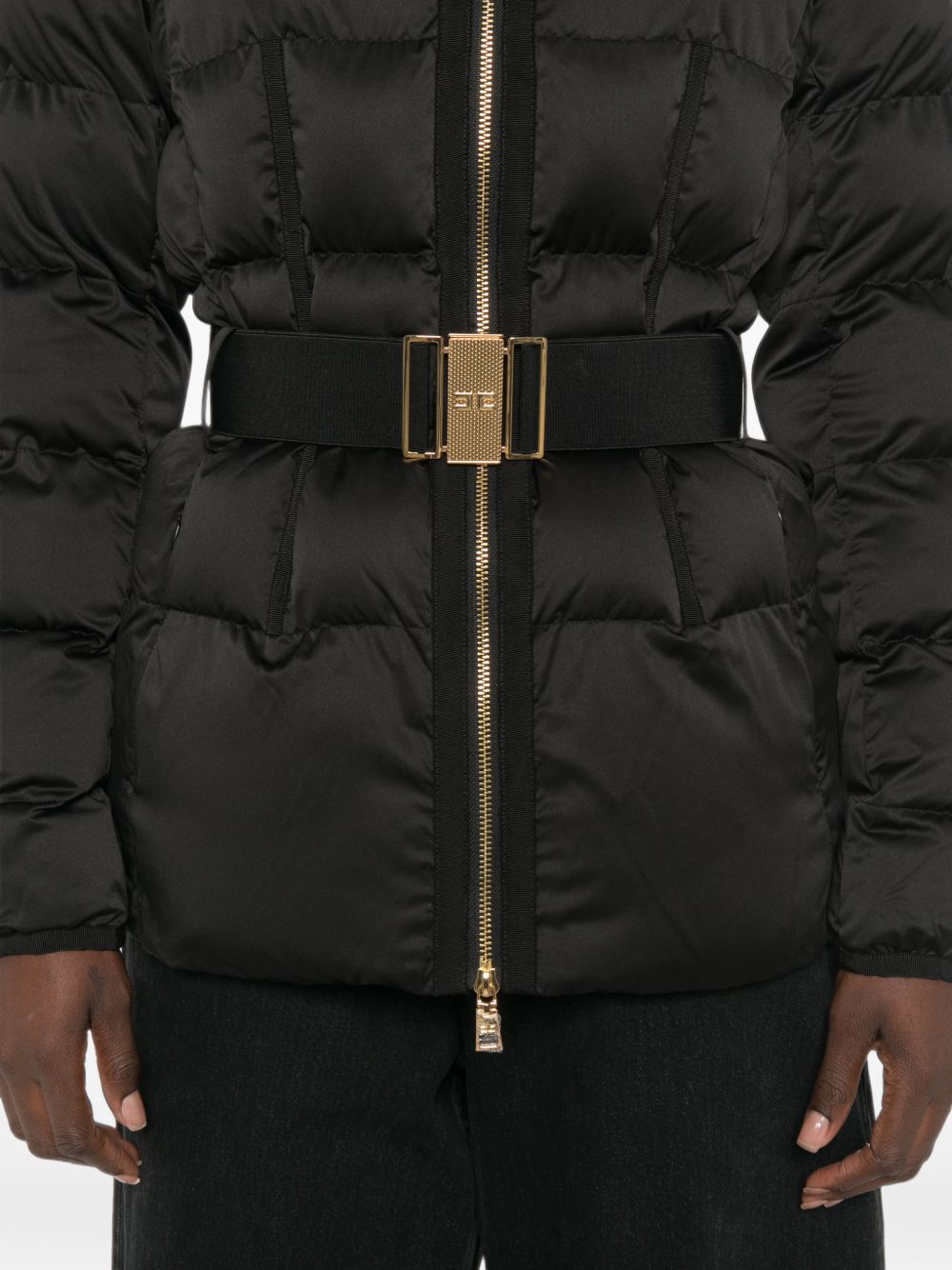 Elisabetta Franchi Coats - BLACK | 2c3dd6a88f621667a0d88ffc2c94cd7eed3cbcbb