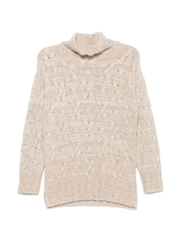 Wool Blend Turtle-Neck Sweater