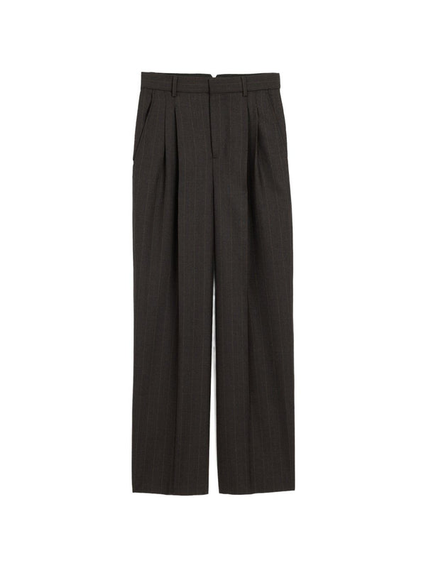 Wool High-Waisted Trousers