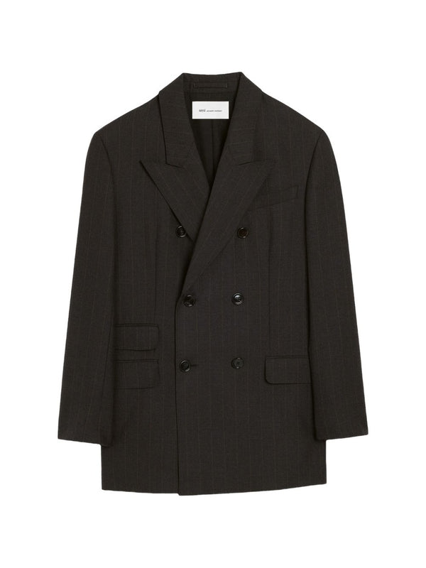 Wool Double-Breasted Blazer Jacket