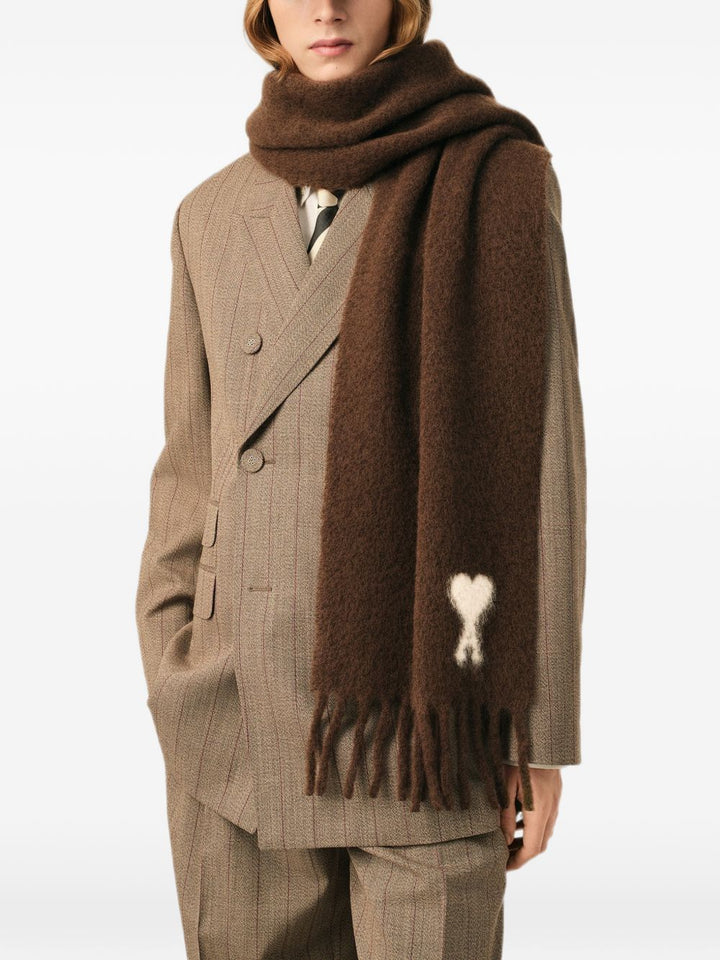 Ami Paris Scarfs - BROWN | 208fbbc6f6a4bc441a09c0f39ce66b4e377b0cd5