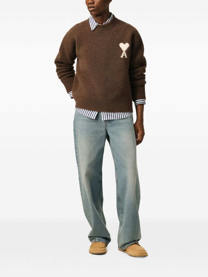 Ami Paris Sweaters - BROWN | 3cc814b3e7927543c0998f28866cbc080621a2cd