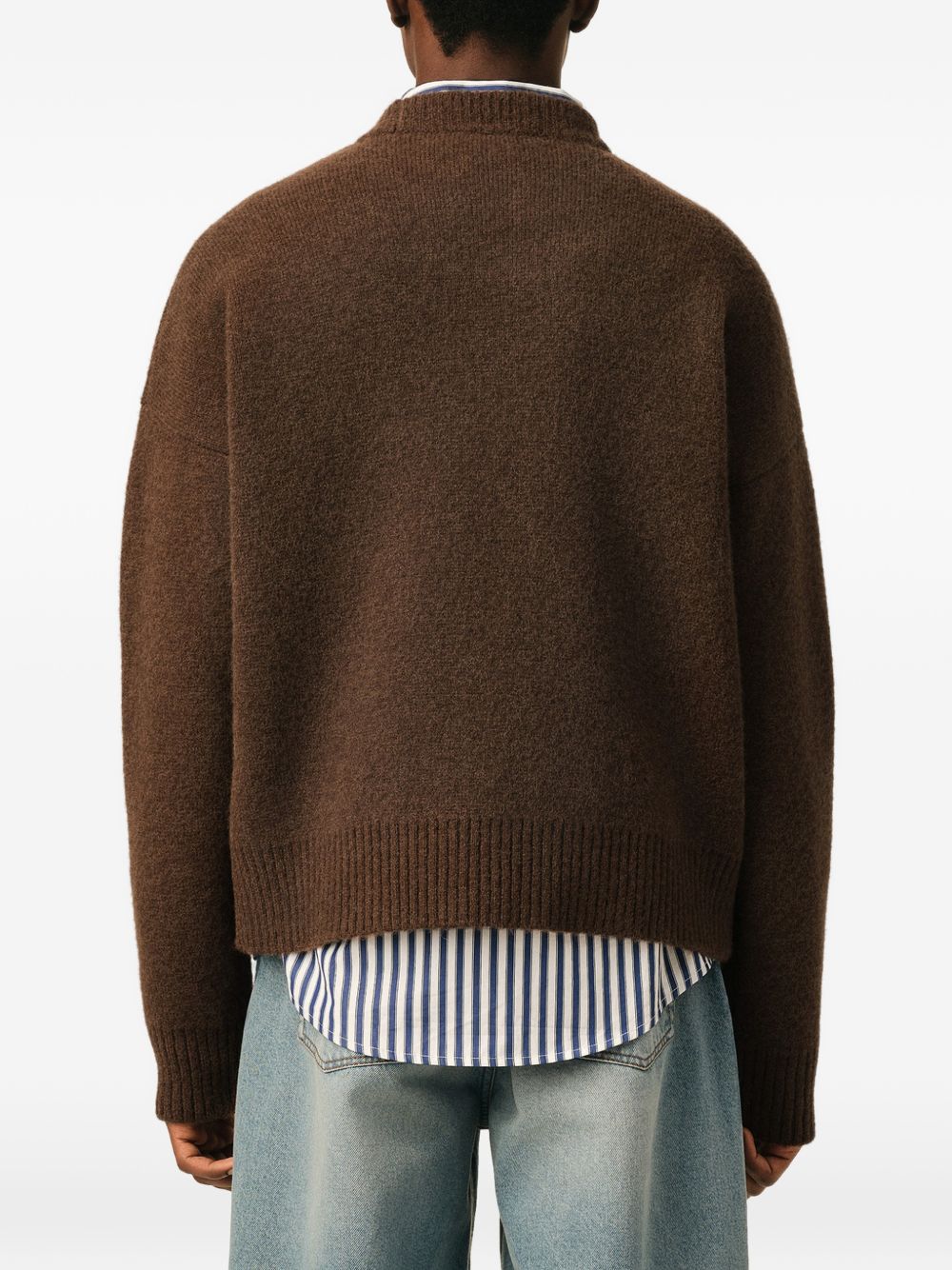 Ami Paris Sweaters - BROWN | 140d55317c15a800bd91700a85575eb0e93adb2e