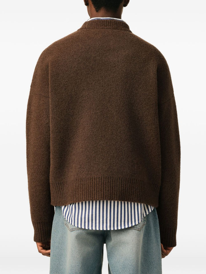 Ami Paris Sweaters - BROWN | 140d55317c15a800bd91700a85575eb0e93adb2e