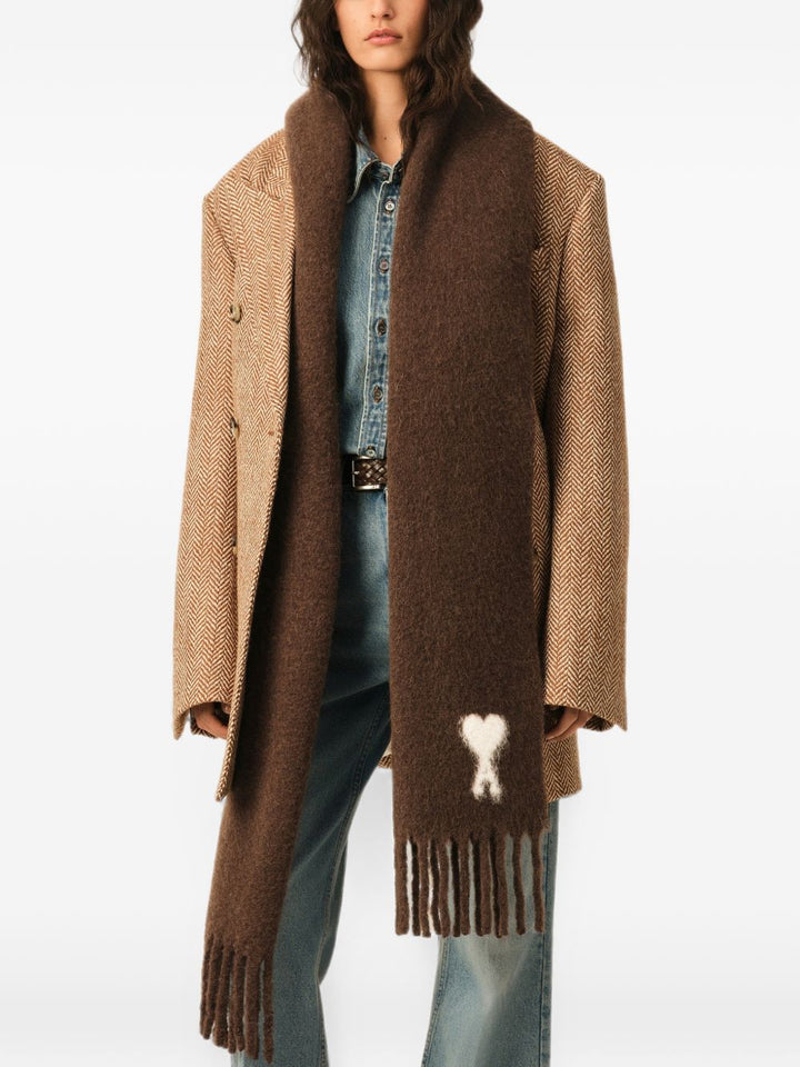 Ami Paris Scarfs - BROWN | ebbb49e0524b837f8c9ee9496868145e03a2cc9c