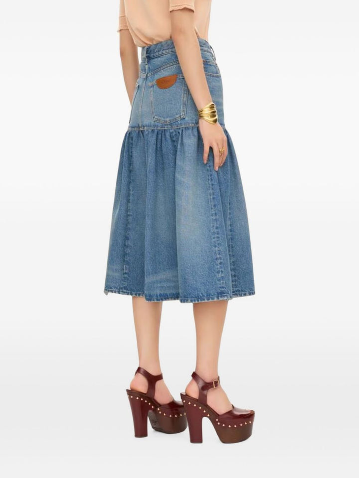 Chloé Baloon Denim Bermuda Shorts